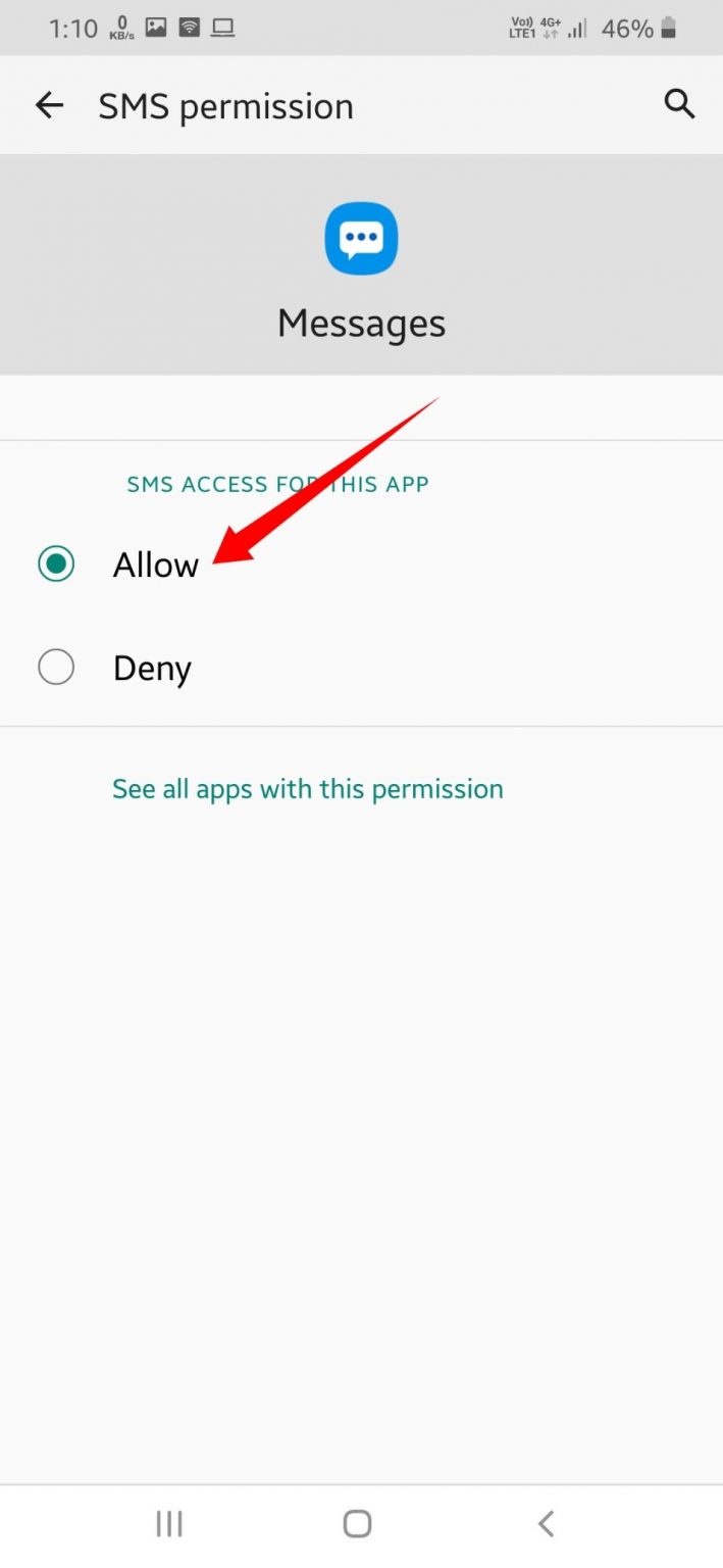android messages not sent